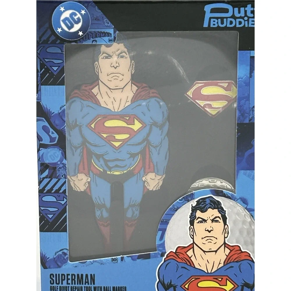 Superman DC x Putt Buddies Collectible Golf Divot‎ Repair Tool W/Ball Maker RARE